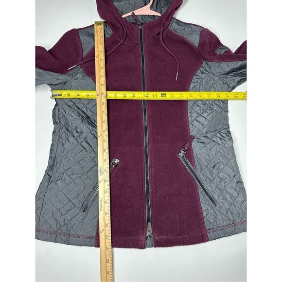 Bonita Women’s 2 in 1 Puffer Vest Fleece Full Zip Jacket Purple Size 38EU / M US - Picture 9 of 12